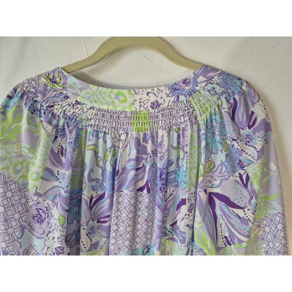 Sold! New w/Tag Lilly Pulitzer Womens Juicy Story Patch Silk Elsa Top XL RT $178 - Picture 11 of 11